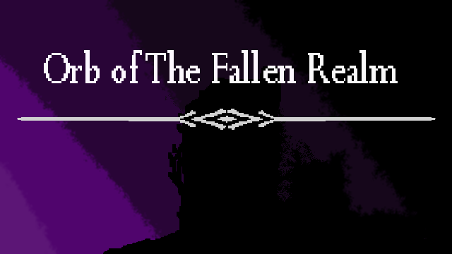 Orb of the Fallen Realm original purple title screen